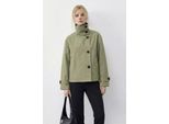 Kurzer Trenchcoat Mit Mandarin-Kragen