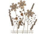 Wanddekoobjekt "Wanddekoration", Gold (Goldfarben), B:80Cm H:88Cm T:5Cm, Metall, Hofmann Living AND More, Wanddekoobjekte, Aus Metall, Blumenwiese