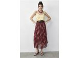 Hochtaillierter Paisley Maxi-Rock Mit GüRtel