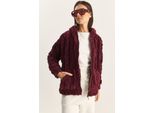 HäKelstrick-Cardigan Mit Kapuze Und ReißVerschluss