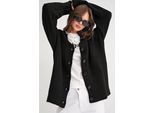 Knopf-Front V-Ausschnitt Rippstrick-Cardigan
