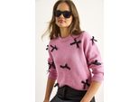 Pullover Mit Schleifen-Details Und Rundhalsausschnitt
