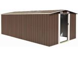 Gerätehaus 257x489x181 cm Metall Braun - Geräteschuppen CC837