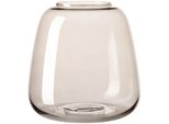 Tischvase Fink "Sunday", Grau, H:19Cm Ø:18Cm, Glas, Vasen, Mundgeblasen