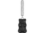 Single-Creole Thomas Sabo "Thomas Sabo X Haribo Schmuck: GroßE Einzel-Creole Mit GoldbäR", Weiß (Silberfarben, Schwarz, Kristallweiß, Schwarz, Kristallweiß), Ohrringe, Damen, Silber 925 (Recycelt), Mit Kristallglas, Zirkonia (Synth.)