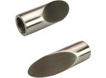 Gardinenstangen-EndstüCk Liedeco "Cut", Silber (Edelstahlfarben), L:7Cm Ø:1,6Cm, GardinenstangenendstüCke, Gardinenstangen-EndstüCk, FüR Gardinenstangen Ø 16 Mm