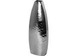 Dekovase Fink "Aletta", Silber (Silberfarben), B:11Cm H:30Cm T:5Cm, Edelstahl, Vasen, Vase Aus Edelstahl, Mit GehäMmerter OberfläChe