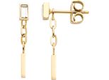 Paar Ohrstecker Ciao By Leonardo "Liora Ciao", Gold (Gelbgoldfarben, Kristallweiß, Kristallweiß), Ohrringe, Damen, Edelstahl, Mit Zirkonia (Synth.)