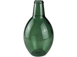 Bodenvase AM Design, GrüN, B:20Cm H:38Cm T:20Cm, Glas, Vasen, Mundgelasen, HöHe 38 Cm