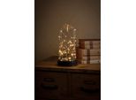 Led Dekolicht Konstsmide "Weihnachtsdeko", Transparent, B:11,5Cm H:24,5Cm L:11,5Cm T:11Cm Ø:11,5Cm, Leuchten, Led Dekoglaskuppel Mit Silberfb. Draht, 50 Bernsteinfarbene Dioden