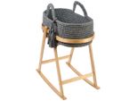 Jimmylee Moseskorb, Natur, Dunkelgrau, Kunststoff, Textil, Holzwerkstoff, Höhe ca. 3 cm, 51x93x81 cm, Babymöbel, Babybetten, Stubenwagen & Babywiegen