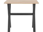 Bartisch MÄUsbacher, Schwarz (Schwarzstahl, Eichefarben SäGerau, Schwarzstahl), B:120Cm H:105Cm T:70Cm, Tische, Bartisch, Gestell In X-Form (Breite 120, 140 Oder 160 Cm)