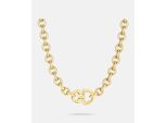 Kette Mit AnhäNger Liebeskind Berlin "Schmuck Geschenk Edelstahl Halskette The D-Link Statement", Gold (Gelbgoldfarben), Halsketten, Damen, Edelstahl, L: 45 B: 6Mm, B:6Mm