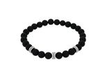 Armband Amor, Edelstahlfarben, Schwarz, Schwarz, ArmbäNder, Herren, 19Cm, Edelstahl, Armband, Mit Achat