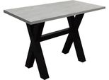 Bartisch MÄUsbacher, Schwarz (Schwarzstahl, Betonfarben, Schwarzstahl), B:120Cm H:105Cm T:70Cm, Tische, Bartisch, Gestell In X-Form (Breite 120, 140 Oder 160 Cm)