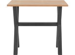 Bartisch MÄUsbacher, Schwarz (Schwarzstahl, Asteichefarben, Schwarzstahl), B:120Cm H:105Cm T:70Cm, Tische, Bartisch, Gestell In X-Form (Breite 120, 140 Oder 160 Cm)