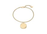 Armband Fossil "Schmuck Geschenk Edelstahl Armschmuck Kreis Scheibe Ellis", Gelbgoldfarben, ArmbäNder, Damen, 19,5Cm, Edelstahl, Armband