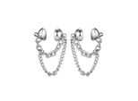 Paar Ohrclips Firetti "Schmuck Geschenk Ohrschmuck Ohne OhrlöCher", Silber (Edelstahlfarben), Ohrringe, Damen, Edelstahl