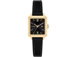 Quarzuhr Tommy Hilfiger "Mia", Schwarz (Schwarz, Schwarz), Armbanduhren, Damen, Quarzuhr, Armbanduhr, Damenuhr, Lederarmband, Analog