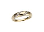 Goldring Firetti "Schmuck Geschenk Gold 585, Edel, Tlw. Rhodiniert, Massiv" Gr. 17, Weiß (Gelbgoldfarben, WeißGoldfarben), Fingerringe, Damen, 17, 0,1 P2 = Erkennbare EinschlüSse, Diamanten Gelbgold 585, 5Mm, Diamanten, Gelbgold 585, Goldring, Mit Brillanten