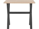 Bartisch MÄUsbacher, Schwarz (Schwarzstahl, Eichefarben SäGerau, Schwarzstahl), B:140Cm H:105Cm T:70Cm, Tische, Bartisch, Gestell In X-Form (Breite 120, 140 Oder 160 Cm)