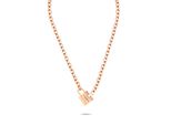 Kette Mit AnhäNger Liebeskind Berlin "Schmuck Geschenk Edelstahl Halskette The Love Bond", Rosa (RoséGoldfarben), Halsketten, Damen, Edelstahl, L: 45 B: 5Mm, B:5Mm