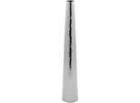 Dekovase Fink "Cuba, Mit Feiner Hammerschlagstruktur", Silber (Silberfarben), H:43Cm Ø:7Cm, Edelstahl, Vasen, Rosenvase, Tischvase Aus Edelstahl, Silberfarben