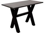 Bartisch MÄUsbacher, Schwarz (Schwarzstahl, Graphitfarben, Schwarzstahl), B:160Cm H:105Cm T:70Cm, Tische, Bartisch, Gestell In X-Form (Breite 120, 140 Oder 160 Cm)
