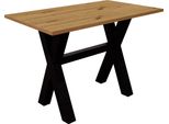 Bartisch MÄUsbacher, Schwarz (Schwarzstahl, Asteichefarben, Schwarzstahl), B:160Cm H:105Cm T:70Cm, Tische, Bartisch, Gestell In X-Form (Breite 120, 140 Oder 160 Cm)