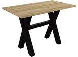 Bartisch MÄUsbacher, Braun (Schwarzstahl, Alteichefarben, Schwarzstahl), B:140Cm H:105Cm T:70Cm, Tische, Bartisch, Gestell In X-Form (Breite 120, 140 Oder 160 Cm)