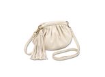 UmhäNgetasche "Nappa", Damen, Gr. B/H/T: 23Cm X 19Cm X 6Cm Onesize, Beige, Leder, Collezione Alessandro, Taschen UmhäNgetasche, Weiche Ledertasche Mit Quaste