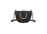 UmhäNgetasche "Vintage Nappa", Damen, Gr. B/H/T: 20Cm X 14Cm X 8Cm Onesize, Schwarz, Leder, Collezione Alessandro, Taschen UmhäNgetasche, Halbrunde Ledertasche, Made In Italy