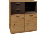 Kommode MÄUsbacher "Frame", Beige (Asteichefarben, Lava Matt), B:99Cm H:110Cm T:41Cm, Sideboards, Kommode, Breite 99 Cm