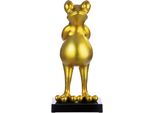 Tierfigur Casablanca By Gilde "Skulptur Frosch Gold", Gold (Goldfarben), B:32Cm H:68Cm T:30Cm, Kunstharz, Dekofiguren