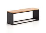 Wohnling WL6.781 Sitzbank Akazie Massivholz / Steinoptik 120X45X35 Cm Flurbank Mit Metallgestell