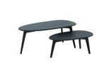 Wohnling WL6.725 Design Couchtisch (2Er Set) Schwarz 100 Cm X 50 Cm X 42 Cm