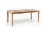 Kadima Design Rustikaler Mango-Holz Esstisch, 120 Cm, Landhaus-Stil - Stilvoll Mit Schnitzereien