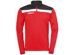 Trainingspullover Uhlsport "1/4 Zip Top Offense 23", Herren, Gr. S, Rot (Rot, Schwarz, Weiß), Obermaterial: 100% Polyester Pes., Pullover