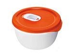 Rotho Mikrowellen-Behälter Clever 0,8 l weiß/rot 16 x 16 x 8,5 cm