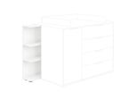 Paidi Babyunterstellregal Lieven, Weiß, Holzwerkstoff, 2 Fächer, 45.0x92.4x21.3 cm, Blauer Engel, Goldenes M, Babymöbel, Babyzimmerregale