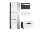 Garderobe Canu 3-Teilig Grau, Weiß