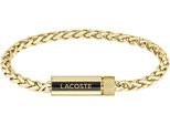 Armband Lacoste "Spelt", Schwarz (Gelbgoldfarben, Schwarz), ArmbäNder, Herren, 21Cm, Edelstahl, Armband, Mit Emaille