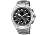 Chronograph Citizen, Silber (Silberfarben, Schwarz), Armbanduhren, Herren, Chronograph, Armbanduhr, Herrenuhr, Solar, Stoppfunktion, Titan, Saphirglas