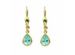 Paar OhrhäNger Adelia´S "OhrhäNger Ohrringe 585 Gold ( 14K ) Mit Aquamarin", Gold, Ohrringe, Damen, Damen, Gold, Goldohrringe