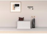 Sitztruhe Otto Home "Liotta", Weiß, B:80Cm H:45Cm T:45Cm, Massivholz, SitzbäNke, Truhe Mit Stauraum
