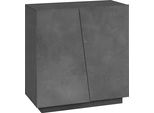 Schuhkommode Home Affaire "Vega", Grau (Zementfarben), B:80Cm H:86Cm T:38Cm, Holzwerkstoff, Sideboards, Schuhkommode