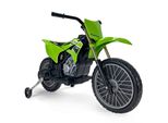INJUSA Kawasaki KX85 Elektromotorrad für Kinder ab 3 Jahren – 12V Elektro-Motorrad mit Stützrädern & Gaspedal 6 km/h