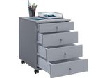 Container Vcm "Rollcontainer BüRocontainer Schublade Lona 50 Cm", Grau, B:42Cm T:50Cm, Obermaterial: 100% Holz Wood., Rollwagen, Rollcontainer
