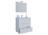 Waschtisch Vcm "3-Tlg. Waschplatz Waschtisch Badinos Schublade 3SC", Weiß, B:60Cm T:46Cm, Waschtische, Waschtisch