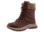 Winterboots Mustang Shoes "Raissa", Damen, Gr. 42, Braun (Cognac), Lederimitat, Textil, Used, Schuhe Winterboots, SchnüRboots, Winterstiefel Mit Tex-Membrane